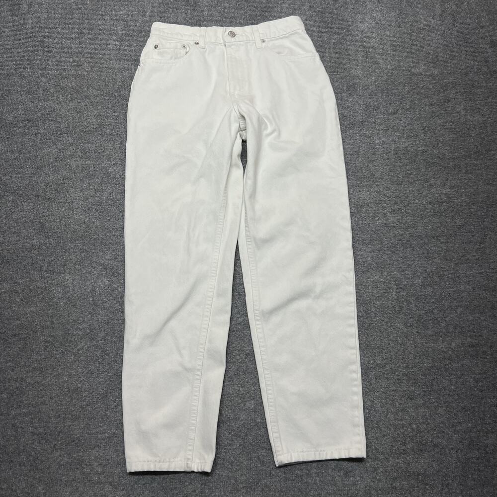 Vintage Levi's 550 Jeans Juniors 7 White High Rise Relaxed Tapered Denim USA